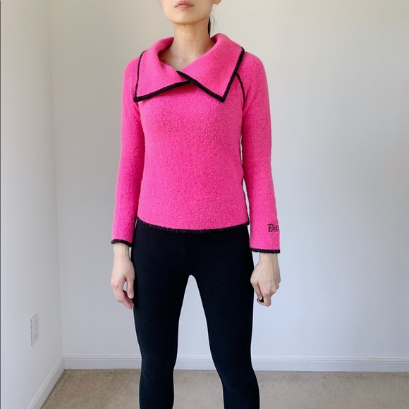 DIESEL HOT PINK Statement pullover sweater - Picture 3 of 8